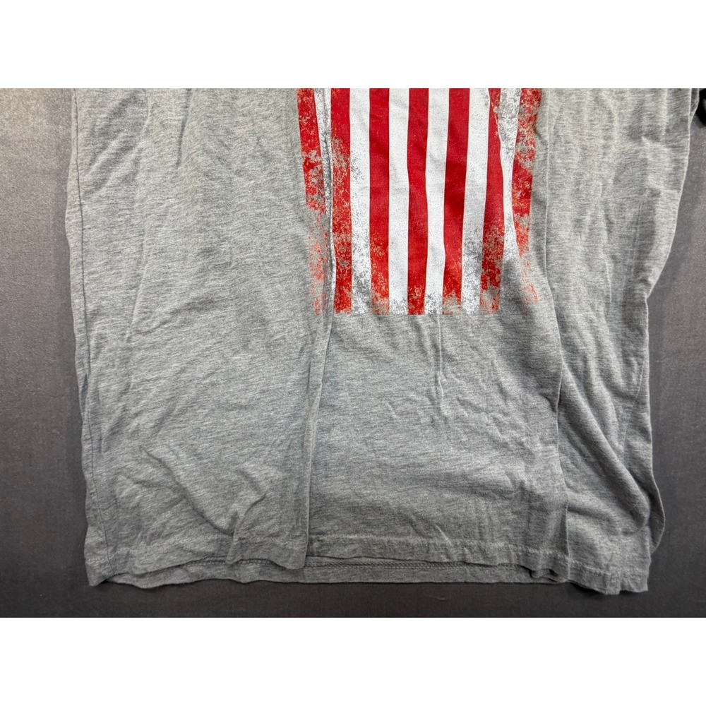 American Flag Men Shirt Patriotic Gray Size XL - Picture 3 of 9